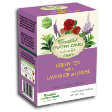 Lavender Flavored Green Tea Pyramid Tea Bag Premium Blends Organic & EU Compliant (FTB1510)